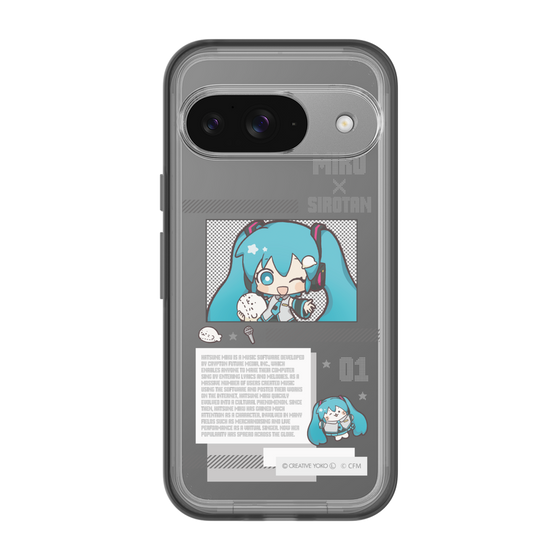 スリムプロテクションプレミアムケース［ しろたん×初音ミク - 初音ミク - インフォグラフィック ］