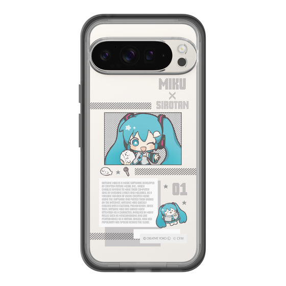 スリムプロテクションプレミアムケース［ しろたん×初音ミク - 初音ミク - インフォグラフィック ］