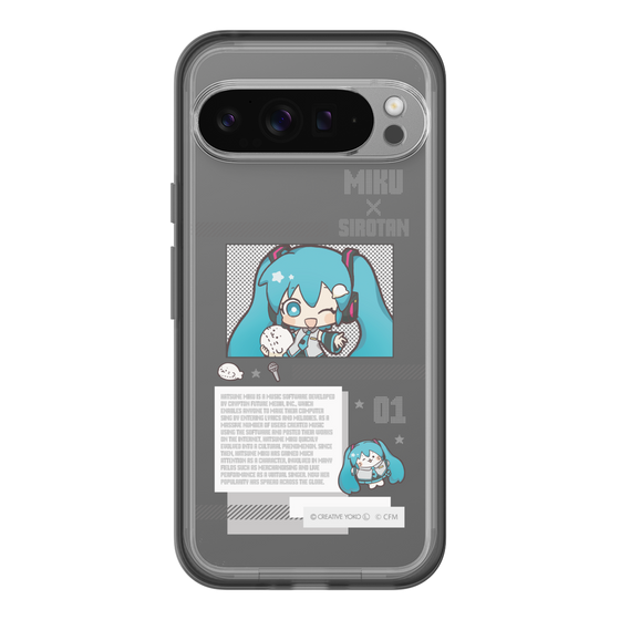 スリムプロテクションプレミアムケース［ しろたん×初音ミク - 初音ミク - インフォグラフィック ］