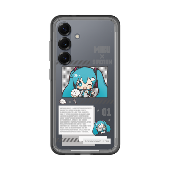 スリムプロテクションプレミアムケース［ しろたん×初音ミク - 初音ミク - インフォグラフィック ］