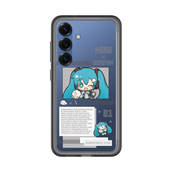 スリムプロテクションプレミアムケース［ しろたん×初音ミク - 初音ミク - インフォグラフィック ］