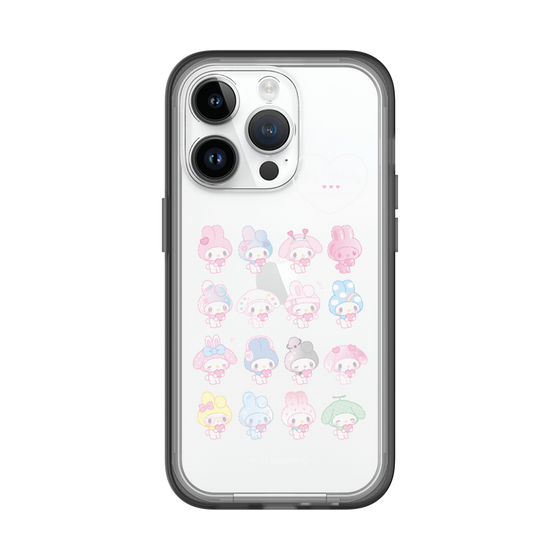 スリムプロテクションプレミアムケース［ マイメロディ50周年・クロミ20周年 - マイメロディ - ガーリーポップハート ］