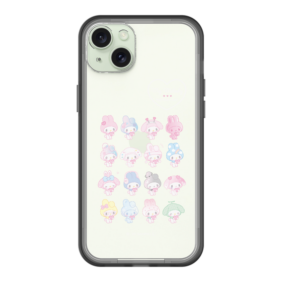スリムプロテクションプレミアムケース［ マイメロディ50周年・クロミ20周年 - マイメロディ - ガーリーポップハート ］