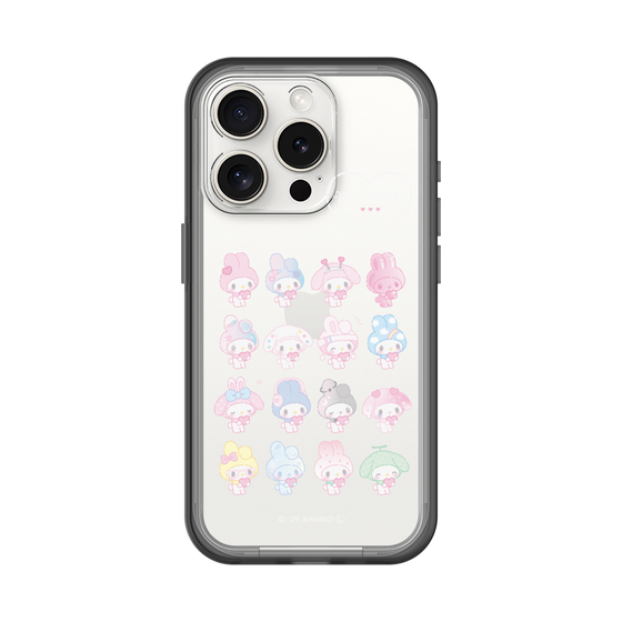 スリムプロテクションプレミアムケース［ マイメロディ50周年・クロミ20周年 - マイメロディ - ガーリーポップハート ］