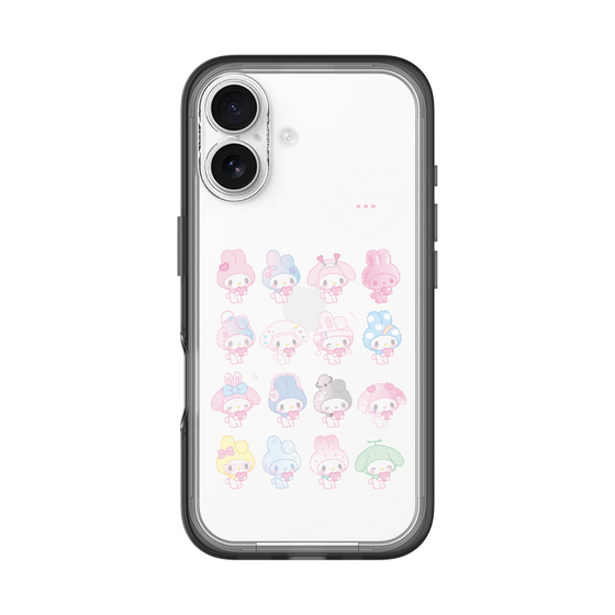 スリムプロテクションプレミアムケース［ マイメロディ50周年・クロミ20周年 - マイメロディ - ガーリーポップハート ］