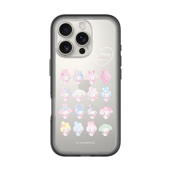 スリムプロテクションプレミアムケース［ マイメロディ50周年・クロミ20周年 - マイメロディ - ガーリーポップハート ］