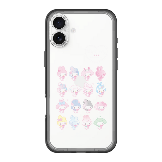 スリムプロテクションプレミアムケース［ マイメロディ50周年・クロミ20周年 - マイメロディ - ガーリーポップハート ］