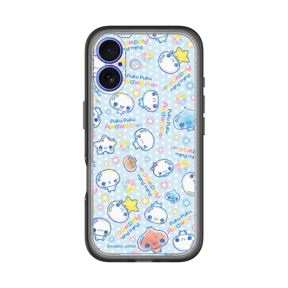 スリムプロテクションプレミアムケース［ ぷくぷくあわわちゃん - 総柄 ］