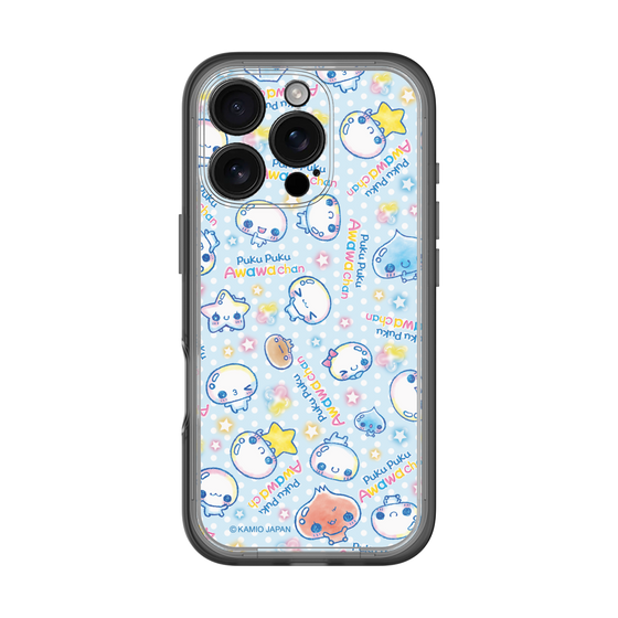 スリムプロテクションプレミアムケース［ ぷくぷくあわわちゃん - 総柄 ］