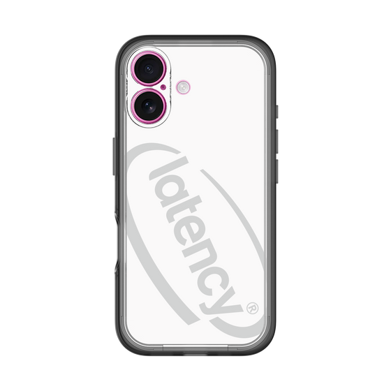スリムプロテクションプレミアムケース［ LATENCY - Circle logo - White ］