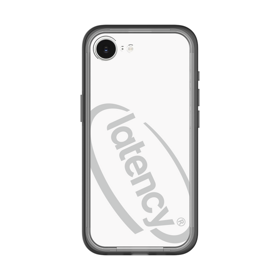 スリムプロテクションプレミアムケース［ LATENCY - Circle logo - White ］