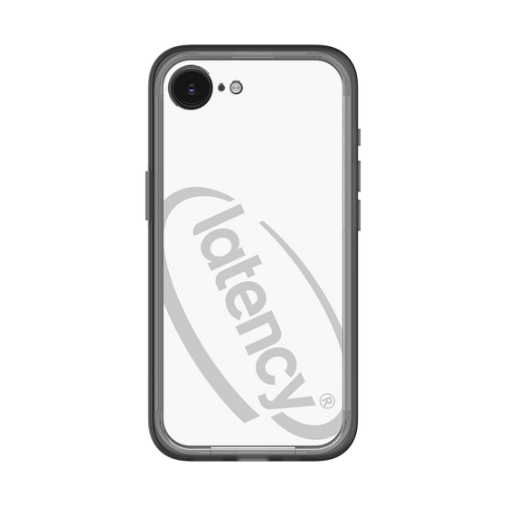 スリムプロテクションプレミアムケース［ LATENCY - Circle logo - White ］