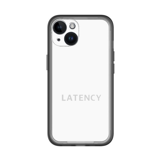 スリムプロテクションプレミアムケース［ LATENCY - Logotype - White ］
