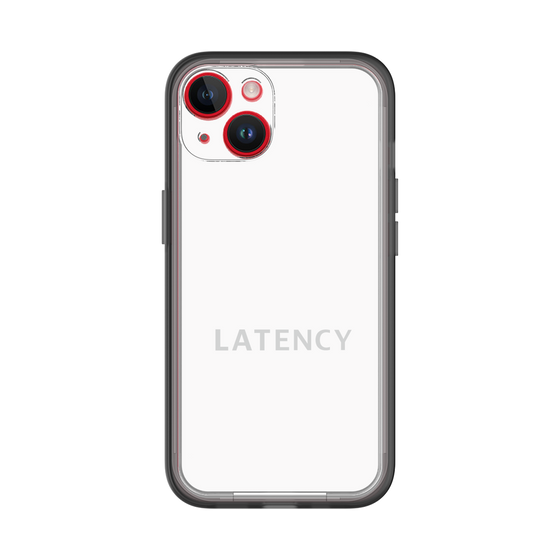 スリムプロテクションプレミアムケース［ LATENCY - Logotype - White ］