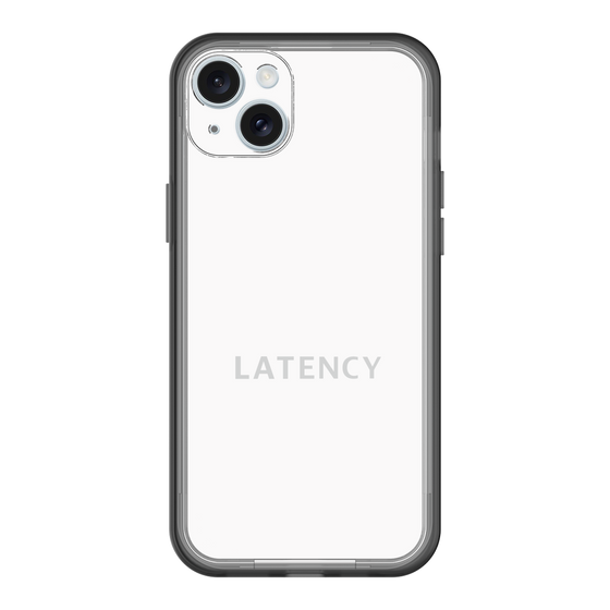 スリムプロテクションプレミアムケース［ LATENCY - Logotype - White ］