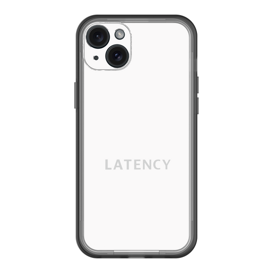 スリムプロテクションプレミアムケース［ LATENCY - Logotype - White ］