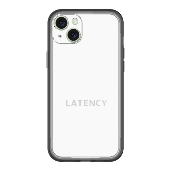 スリムプロテクションプレミアムケース［ LATENCY - Logotype - White ］