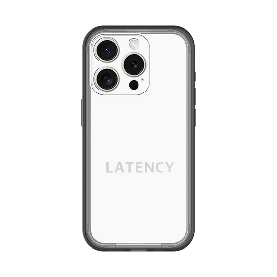 スリムプロテクションプレミアムケース［ LATENCY - Logotype - White ］