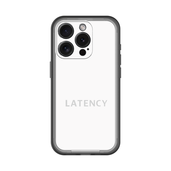スリムプロテクションプレミアムケース［ LATENCY - Logotype - White ］