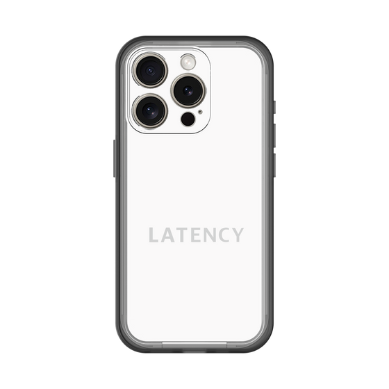 スリムプロテクションプレミアムケース［ LATENCY - Logotype - White ］