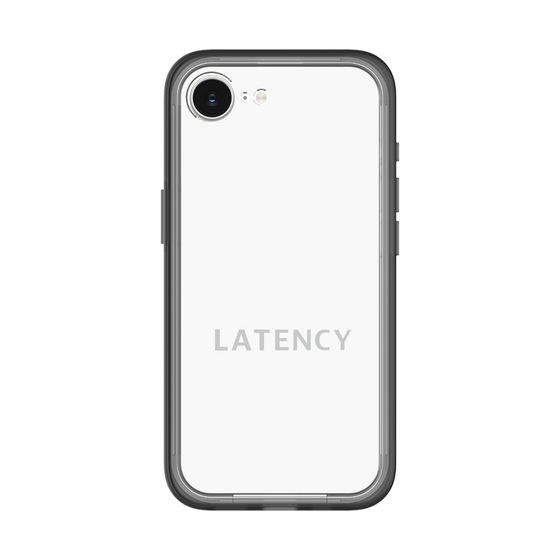 スリムプロテクションプレミアムケース［ LATENCY - Logotype - White ］