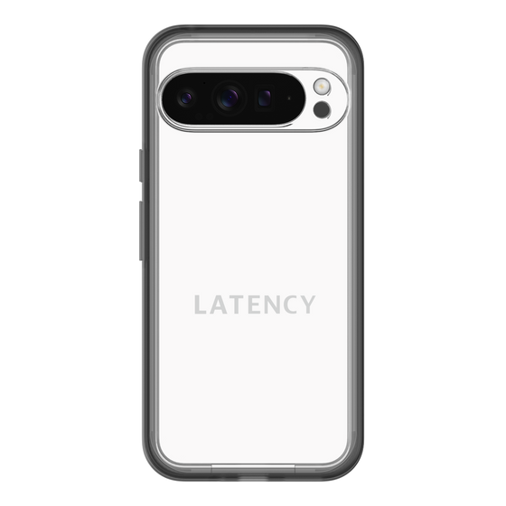 スリムプロテクションプレミアムケース［ LATENCY - Logotype - White ］