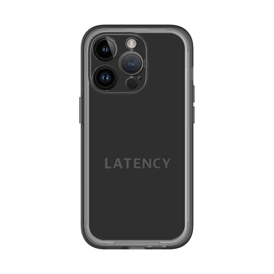 スリムプロテクションプレミアムケース［ LATENCY - Logotype - Black ］