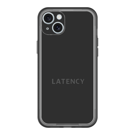 スリムプロテクションプレミアムケース［ LATENCY - Logotype - Black ］