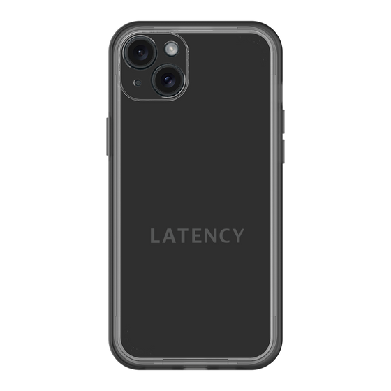 スリムプロテクションプレミアムケース［ LATENCY - Logotype - Black ］