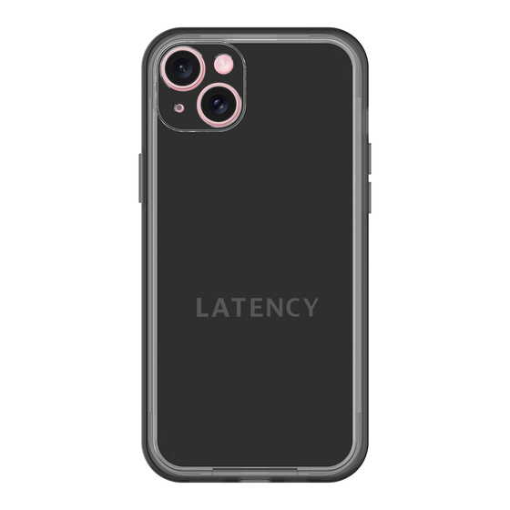 スリムプロテクションプレミアムケース［ LATENCY - Logotype - Black ］