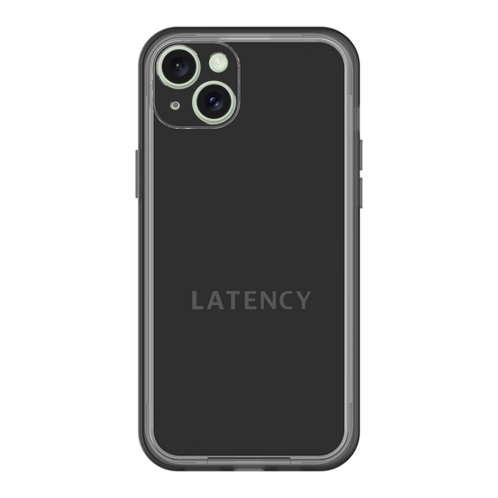 スリムプロテクションプレミアムケース［ LATENCY - Logotype - Black ］