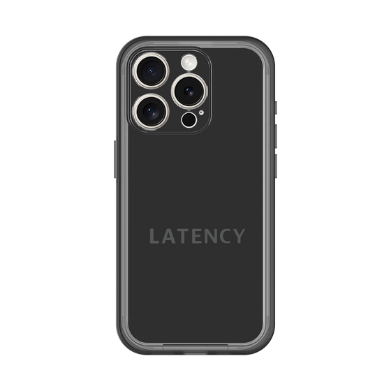 スリムプロテクションプレミアムケース［ LATENCY - Logotype - Black ］