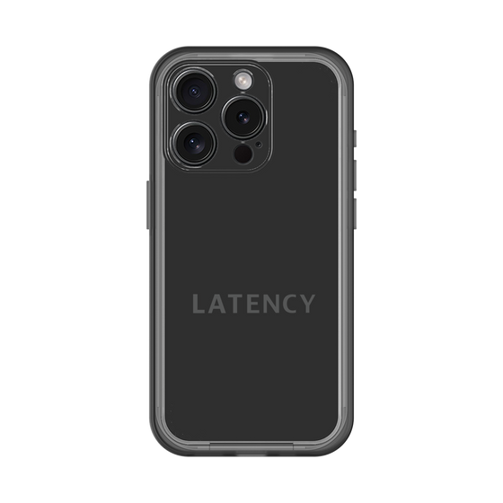 スリムプロテクションプレミアムケース［ LATENCY - Logotype - Black ］