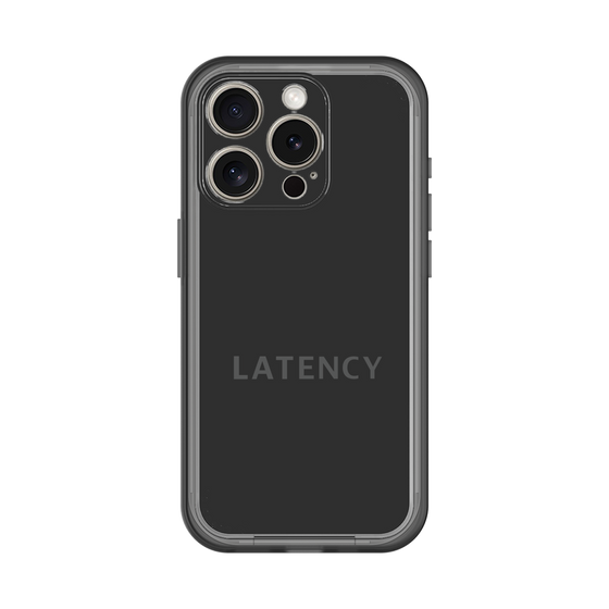 スリムプロテクションプレミアムケース［ LATENCY - Logotype - Black ］