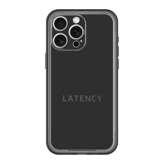スリムプロテクションプレミアムケース［ LATENCY - Logotype - Black ］