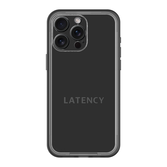 スリムプロテクションプレミアムケース［ LATENCY - Logotype - Black ］