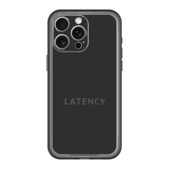 スリムプロテクションプレミアムケース［ LATENCY - Logotype - Black ］