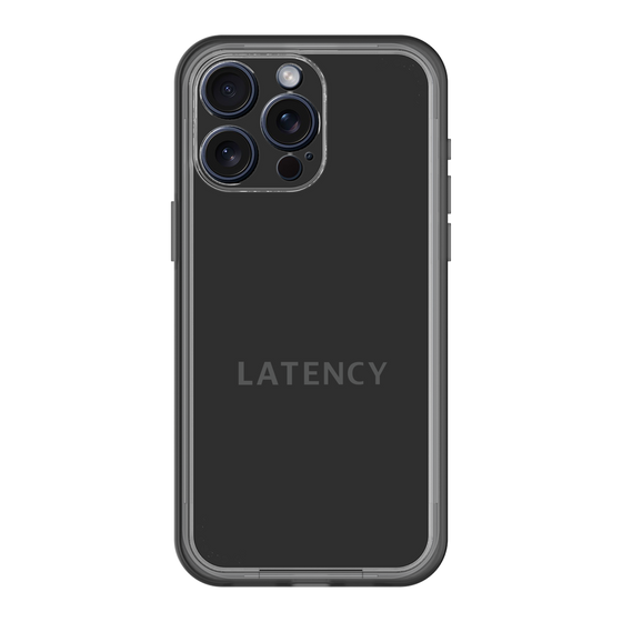 スリムプロテクションプレミアムケース［ LATENCY - Logotype - Black ］