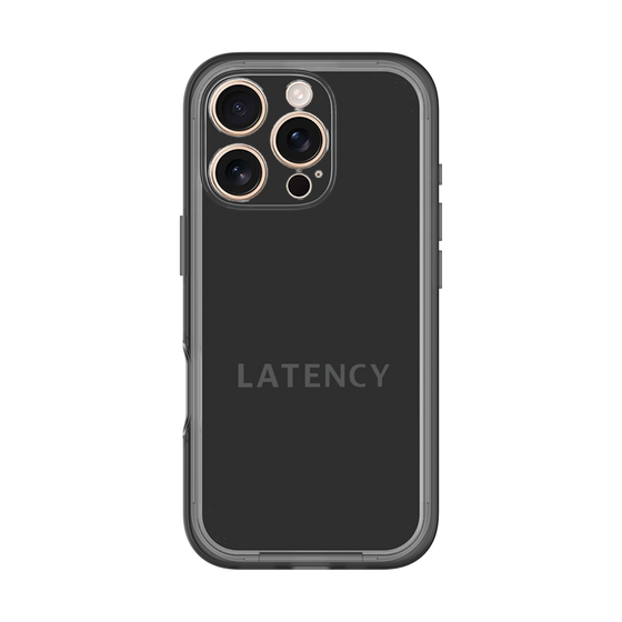 スリムプロテクションプレミアムケース［ LATENCY - Logotype - Black ］