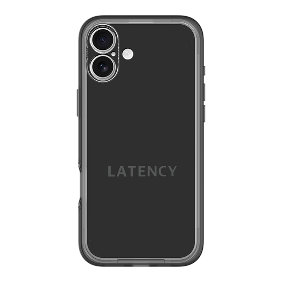 スリムプロテクションプレミアムケース［ LATENCY - Logotype - Black ］