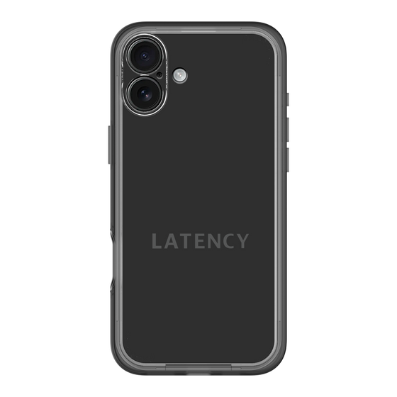 スリムプロテクションプレミアムケース［ LATENCY - Logotype - Black ］