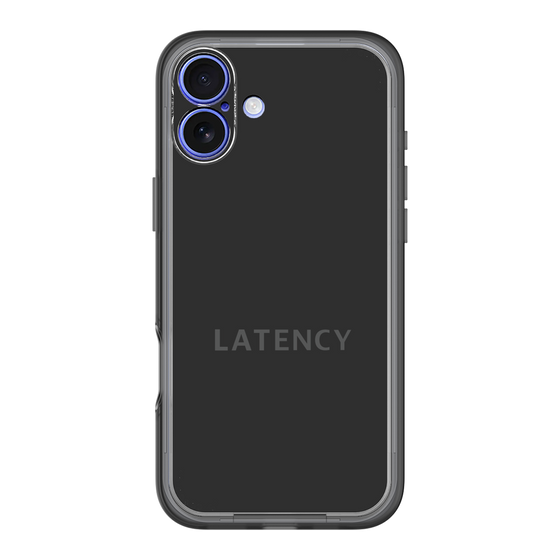 スリムプロテクションプレミアムケース［ LATENCY - Logotype - Black ］