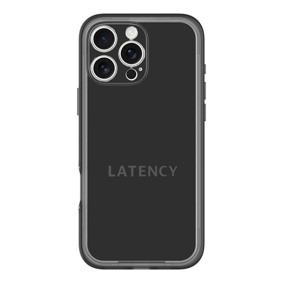 スリムプロテクションプレミアムケース［ LATENCY - Logotype - Black ］