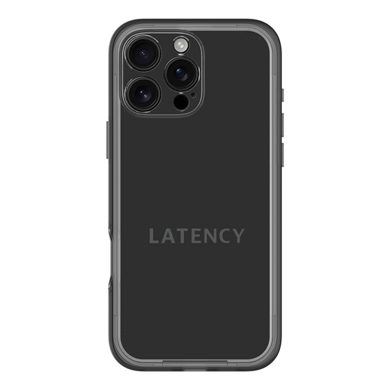 スリムプロテクションプレミアムケース［ LATENCY - Logotype - Black ］