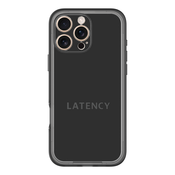 スリムプロテクションプレミアムケース［ LATENCY - Logotype - Black ］