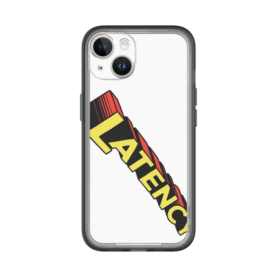 スリムプロテクションプレミアムケース［ LATENCY - Rock logo - White ］