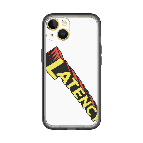 スリムプロテクションプレミアムケース［ LATENCY - Rock logo - White ］