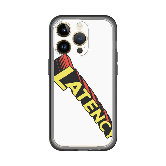 スリムプロテクションプレミアムケース［ LATENCY - Rock logo - White ］