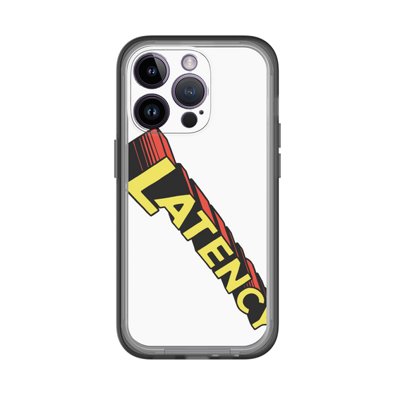 スリムプロテクションプレミアムケース［ LATENCY - Rock logo - White ］