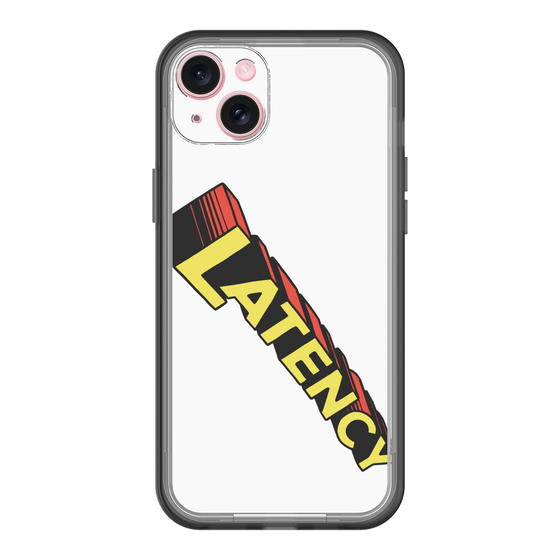 スリムプロテクションプレミアムケース［ LATENCY - Rock logo - White ］